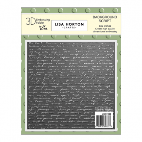Background Script -3D Embossing Folder by lisa horton crafts LHCEF068